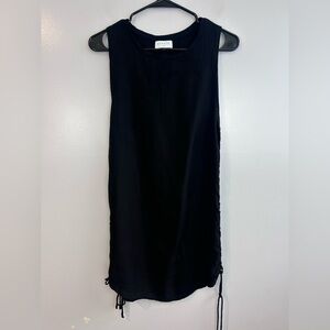 Steele. Black Sleeveless Lace Up Mini Dress Size XS